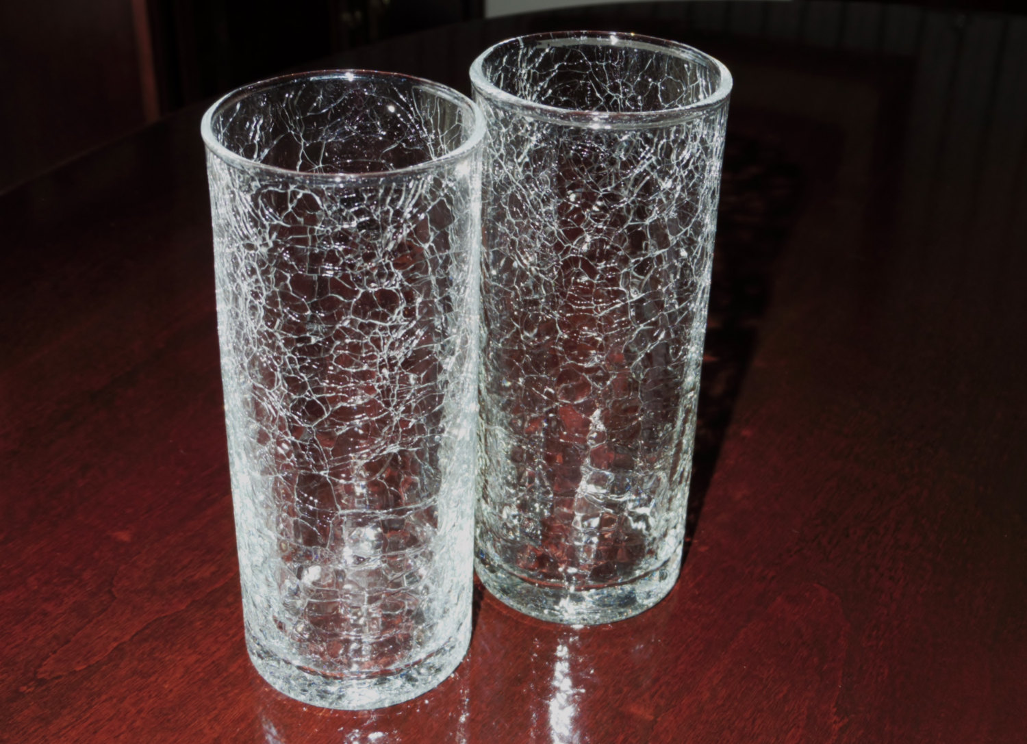 Crackle Glass Drinking Glasses